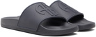 ANINE BING Navy Isla Slides