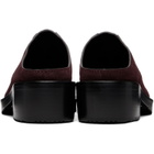 Dries Van Noten Burgundy Suede Workwear Mule Loafers