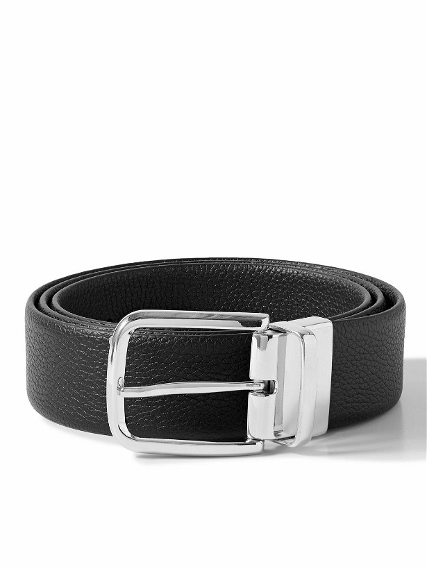 Photo: Anderson's - 3.5cm Reversible Full-Grain Leather Belt - Black