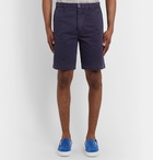 Mr P. - Garment-Dyed Cotton-Twill Bermuda Shorts - Blue