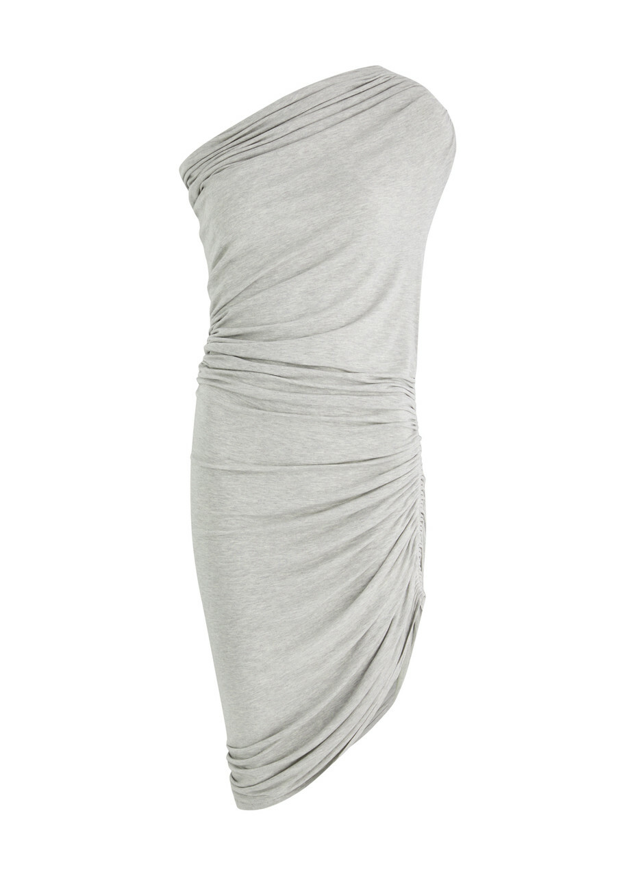 sachin and babi light blue dress Norma Kamali Lazy Diana Stretch-jersey Mini Dress Grey Norma Kamali