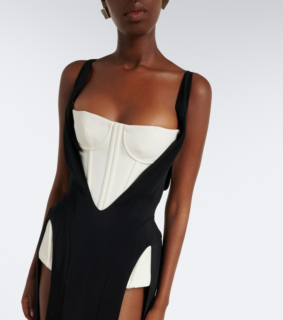 Mugler re/edit Jeu de Paume crêpe gown