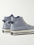 Converse - Chuck 70 Striped Canvas High-Top Sneakers - Blue