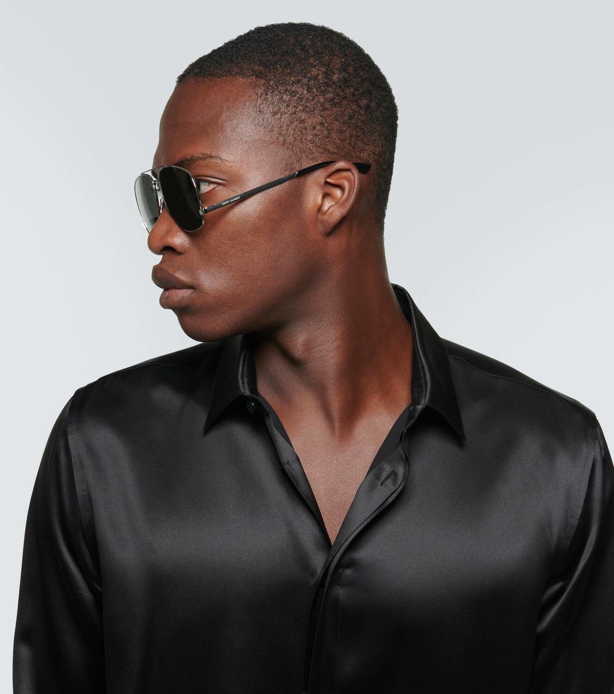 Saint laurent sales black aviator sunglasses