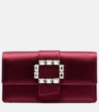 Manolo Blahnik Maycap embellished satin clutch