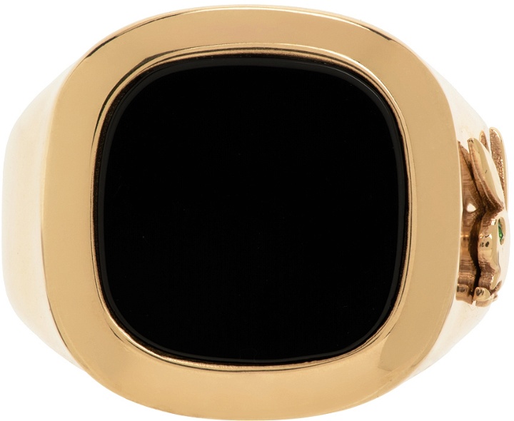 Photo: Hatton Labs SSENSE Exclusive Gold Playboy Edition Bunny Signet Ring