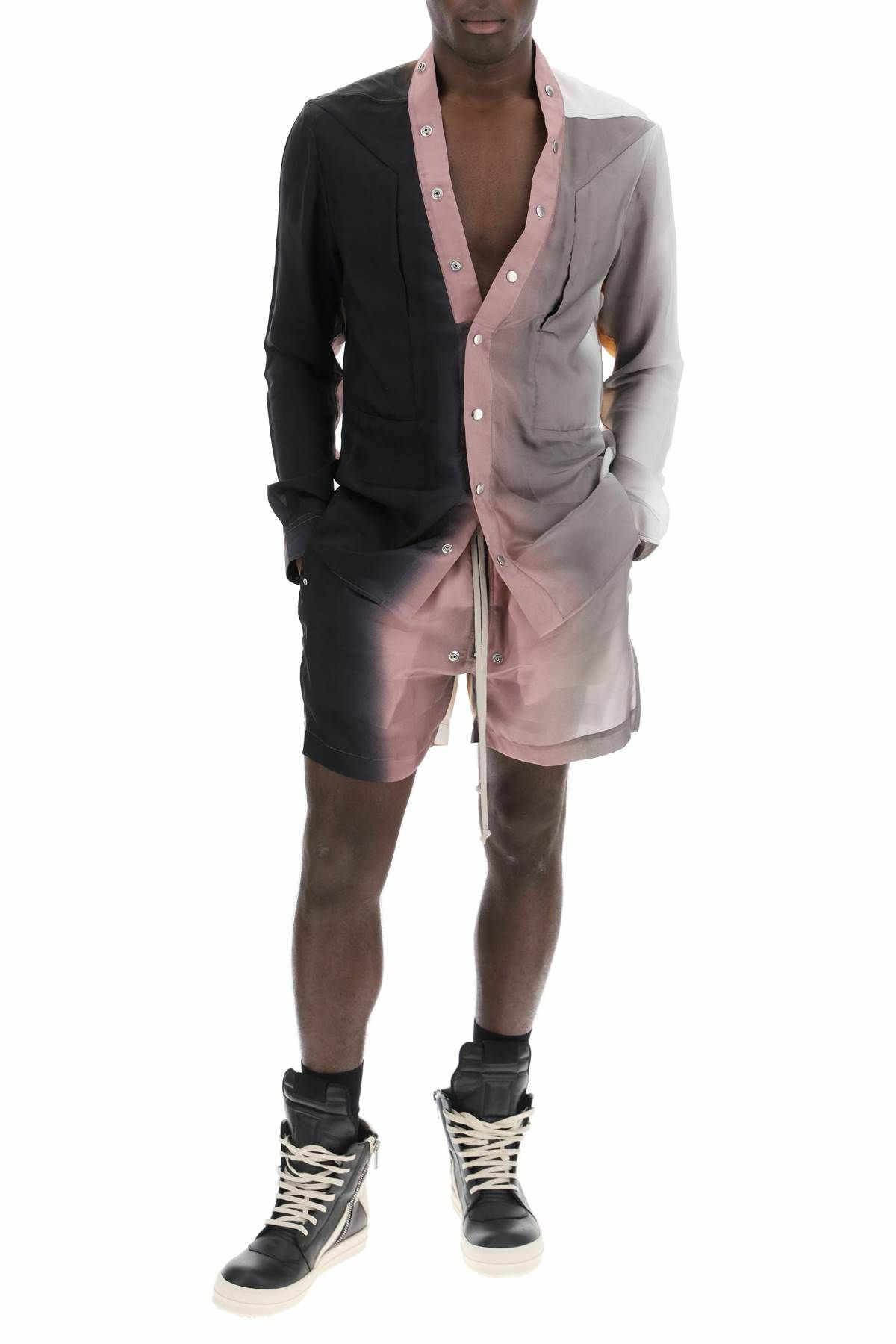 RICK OWENS 'larry shirt in gradient japonette Multicolor RICK OWENS 'larry shirt in gradient japonette Multicolor