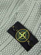 Stone Island - Logo-Appliqued Ribbed Virgin Wool Sweater - Green