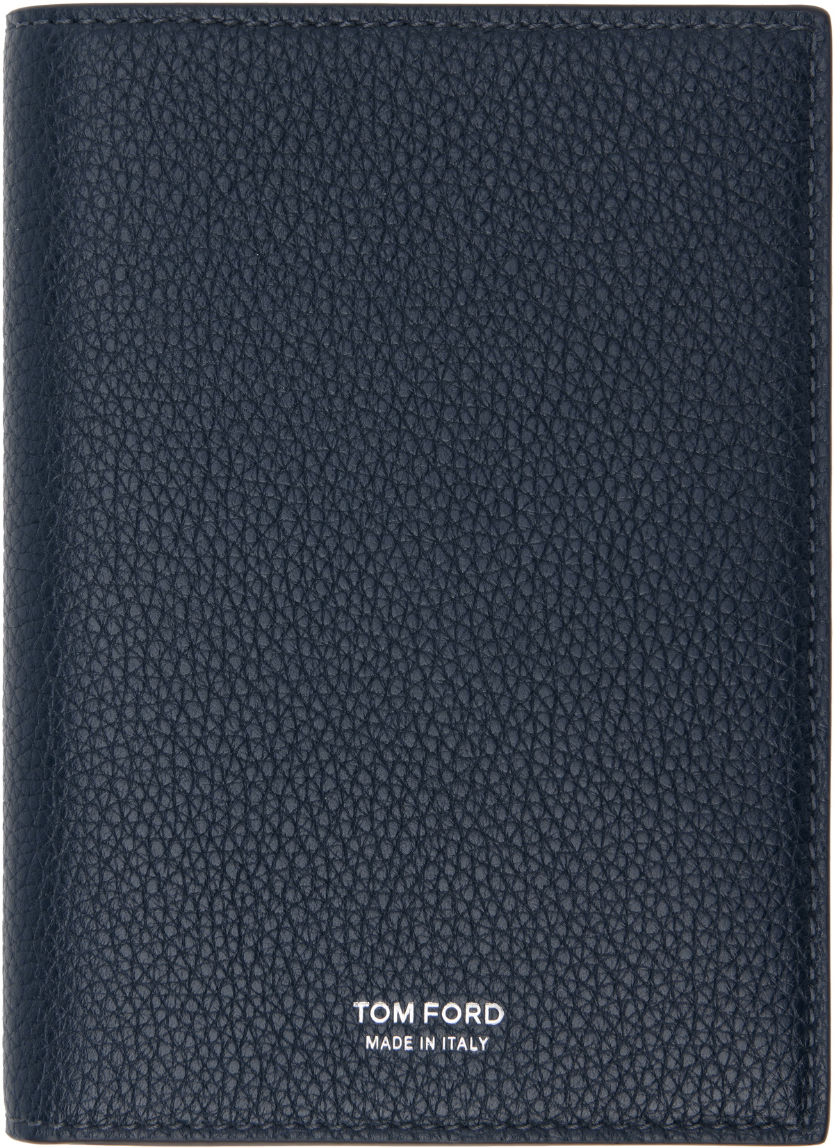 TOM FORD Navy Calfskin Passport Holder TOM FORD