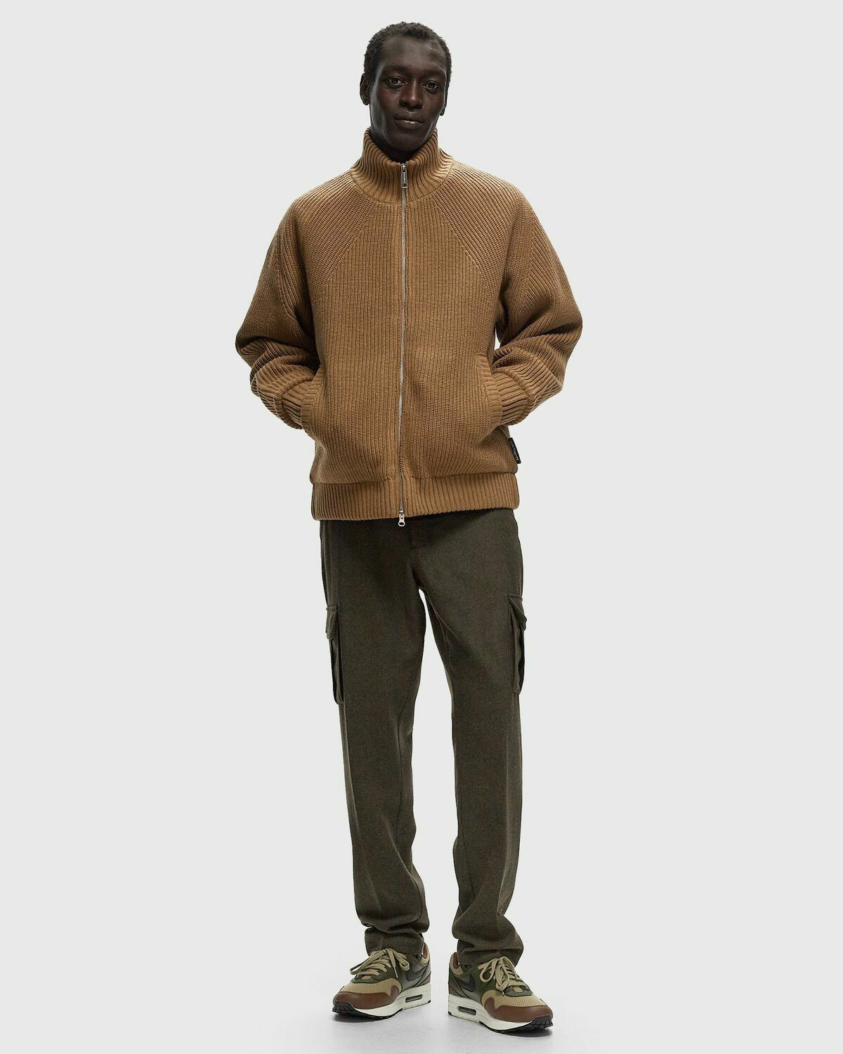 Carhartt Wip Banley Sweater Jacket Brown Pullovers/Zippers