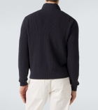 Moncler Down-paneled cotton-blend cardigan