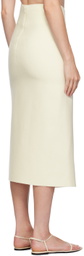 GIA STUDIOS Off-White Wool Midi Skirt