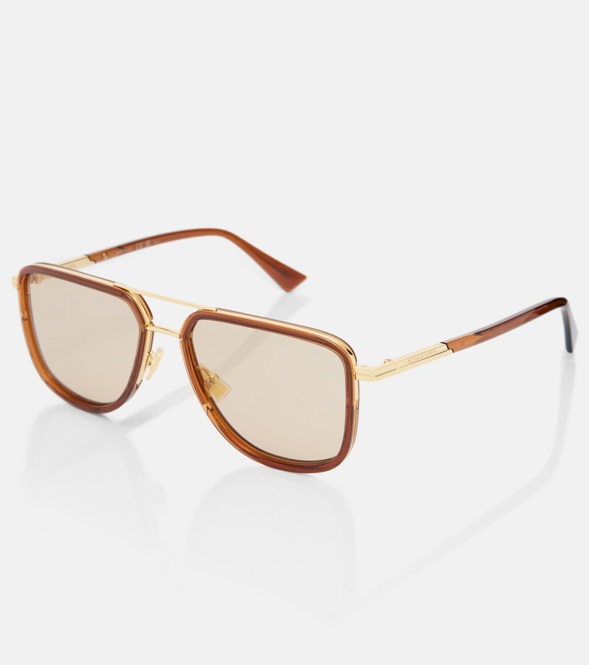 Bottega Veneta Metal Combi aviator sunglasses