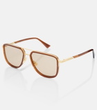 Bottega Veneta Metal Combi aviator sunglasses