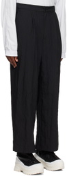 VEIN Black Crinkled Trousers