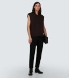 Jil Sander - Slim-fit leather-trim wool pants