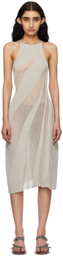 Isa Boulder SSENSE Exclusive Gray Walking Midi Dress