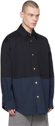 Thom Browne Navy Paneled Jacket