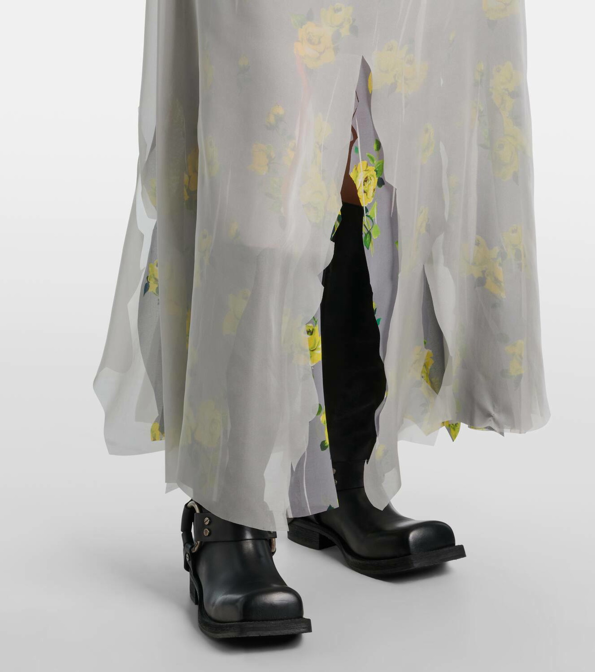 Acne Studios Layered distressed polo dress