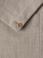 Stòffa - Unstructured Double-Breasted Wool Suit Jacket - Brown