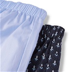 Hanro - Two-Pack Cotton Boxer Shorts - Blue