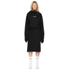 Vetements Black Hoodie Wrap Dress