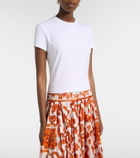 Dolce&Gabbana Embroidered cotton-blend jersey T-shirt