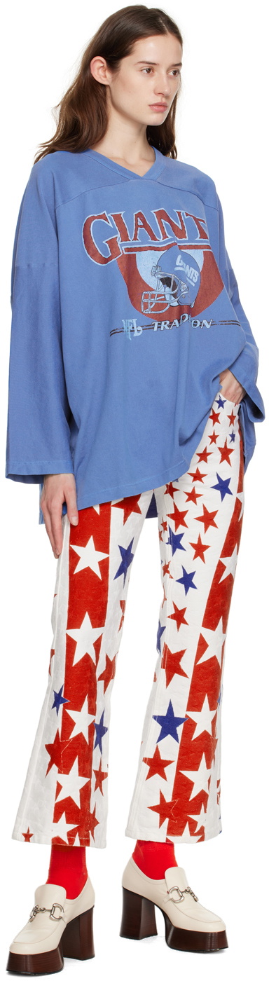 ERL Blue Printed Long Sleeve T-Shirt ERL