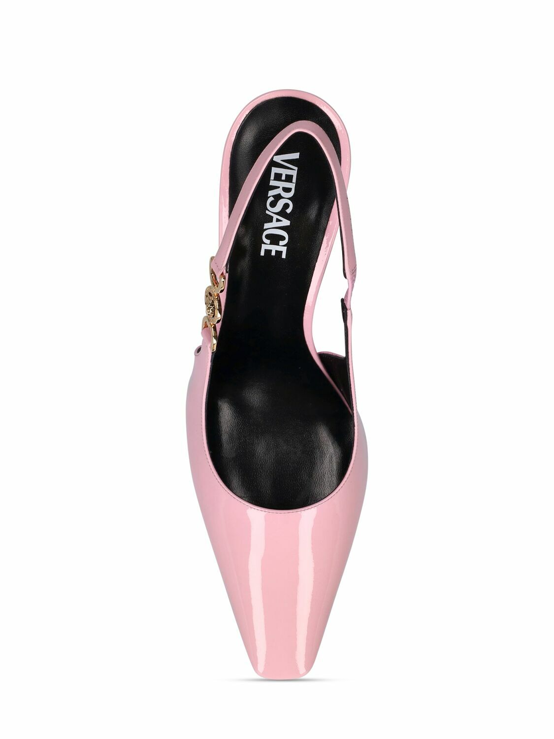 VERSACE - 85mm Leather Slingback Heels