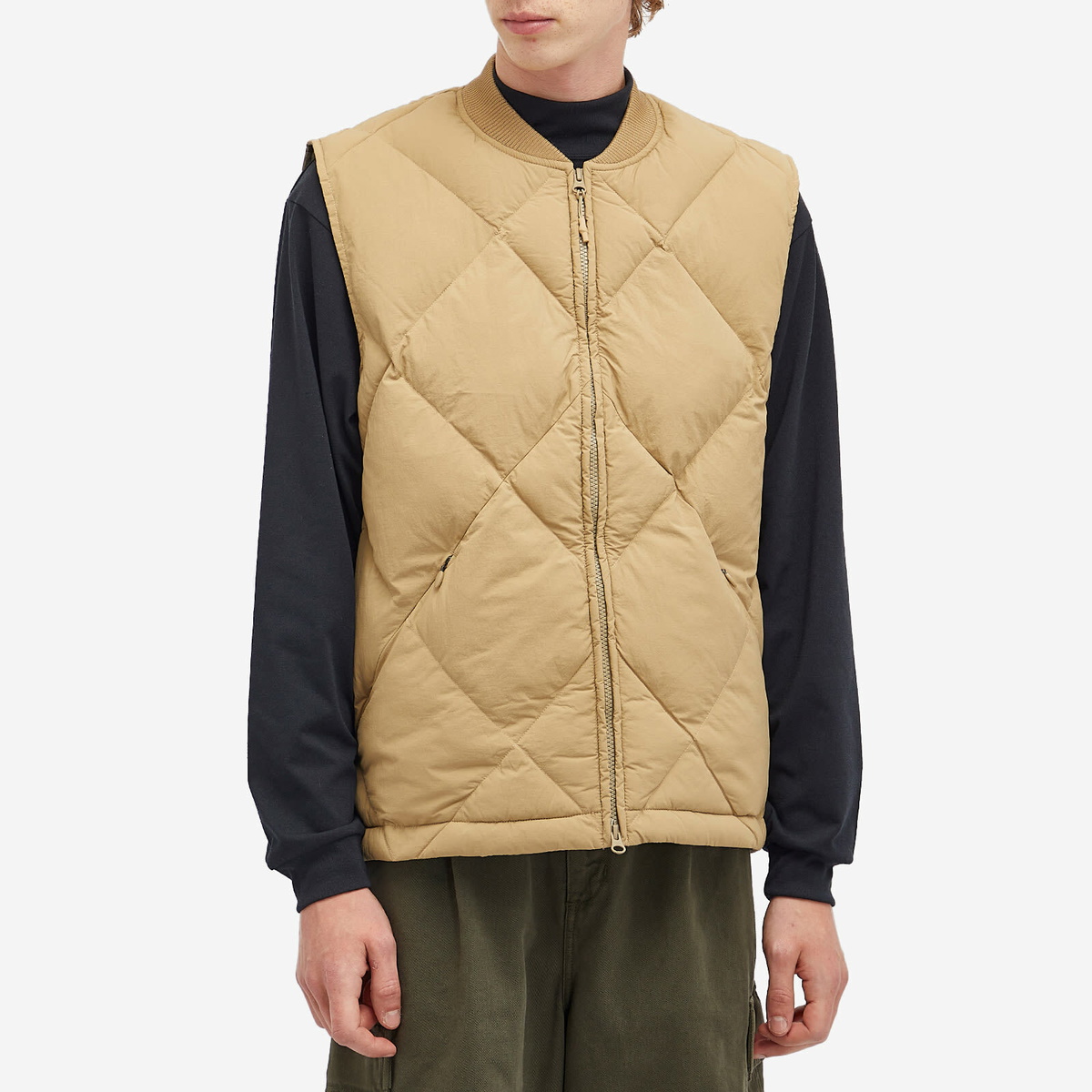 Kestin Men's Linton Padded Vest in Sand Recycled Nylon