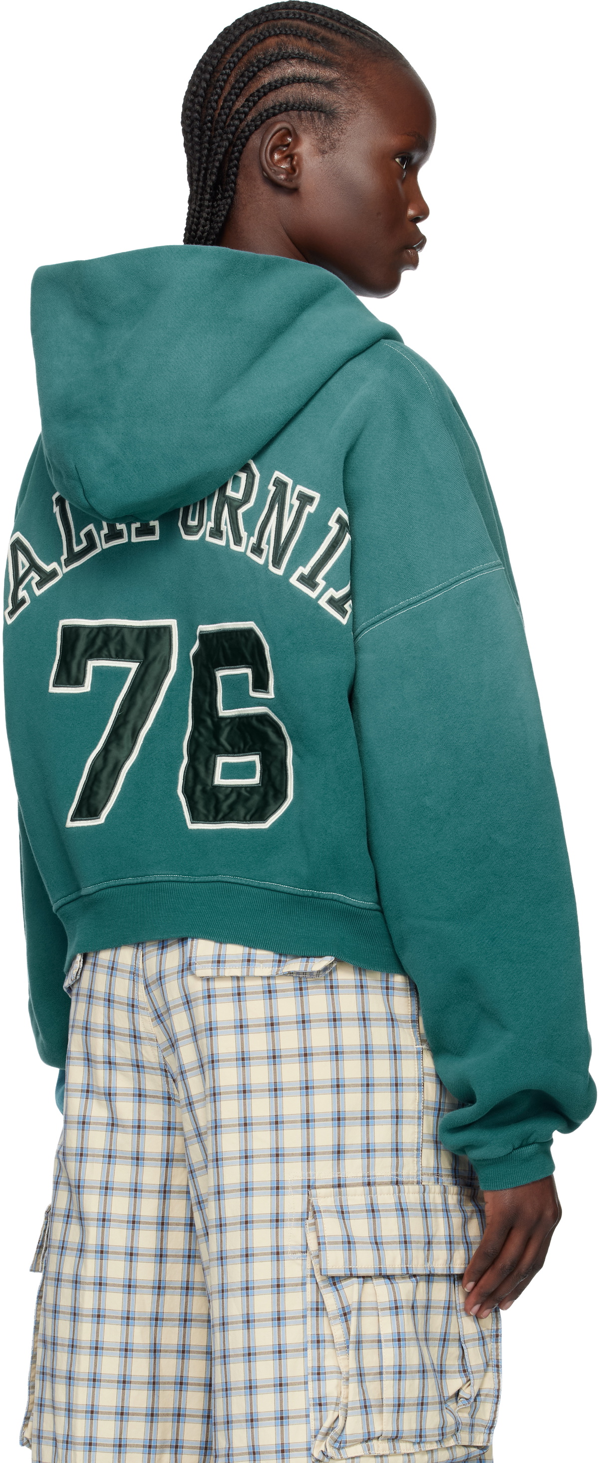 ERL Green Letterman Hoodie