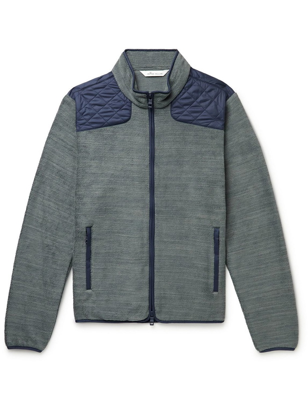 Photo: Peter Millar - Mountainside Shell-Trimmed Fleece Jacket - Green