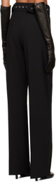 Maximilian Davis Black Stone Belted Trousers