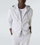 Brunello Cucinelli Cotton-blend jersey zip-up hoodie