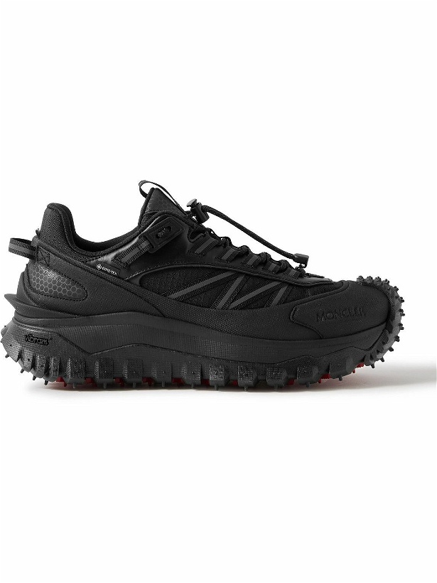 Photo: Moncler - Trailgrip GTX Leather-Trimmed Ripstop and Canvas Sneakers - Black