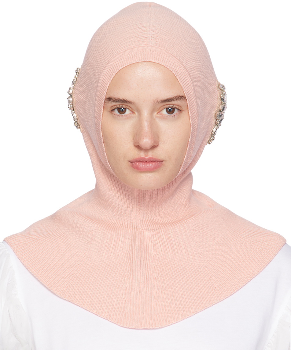 Simone Rocha Off-White Beaded Balaclava Simone Rocha