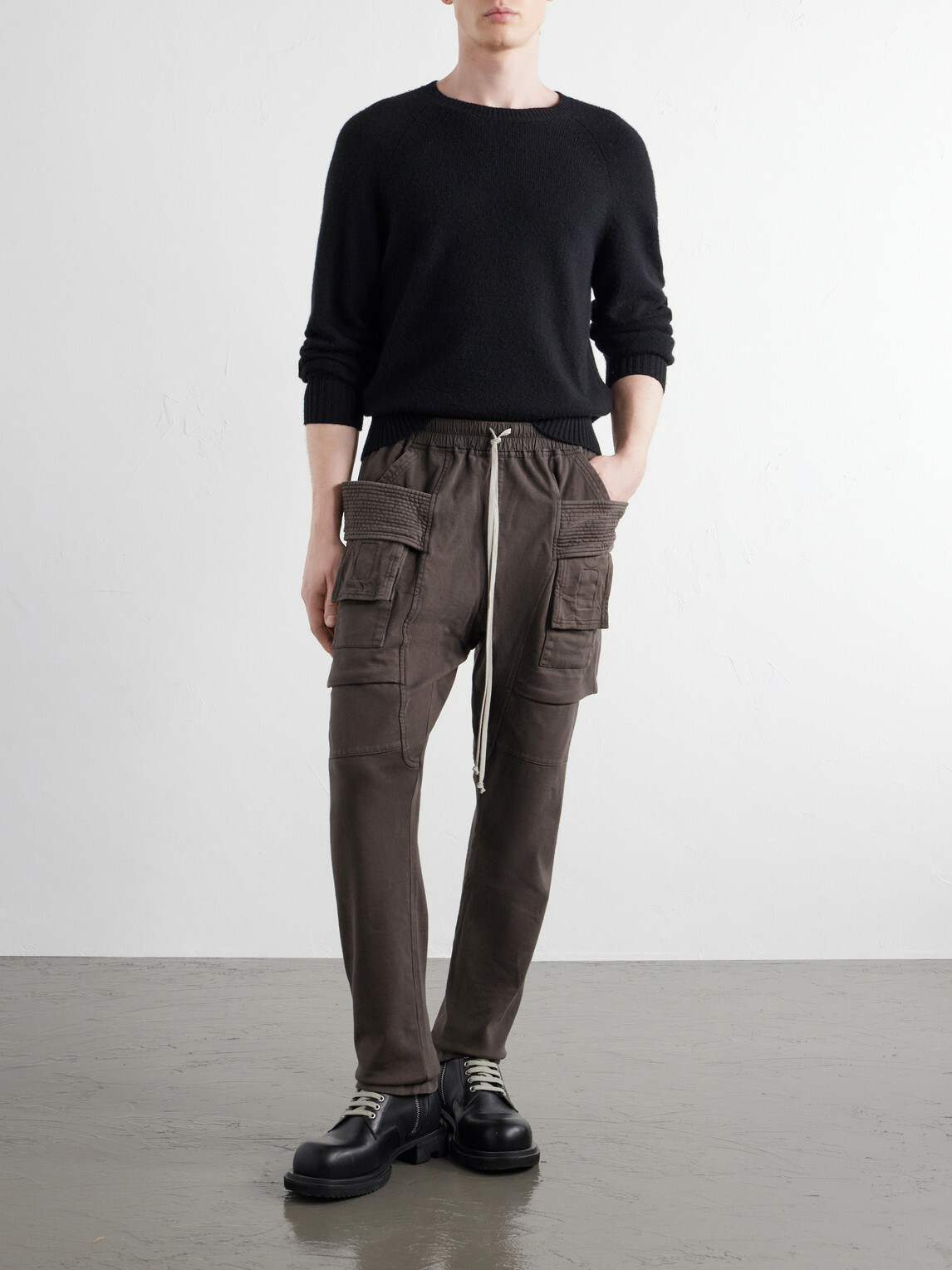 DRKSHDW by Rick Owens - Creatch Tapered Cotton-Jersey Sweatpants - Brown