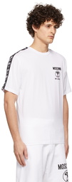 Moschino White Double Question Mark Trim T-Shirt