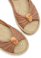 Zimmermann Gleam Gathered Espadrilles Beige