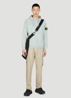 Stone Island - Compass Patch Hooded Sweatshirt in Light Blue