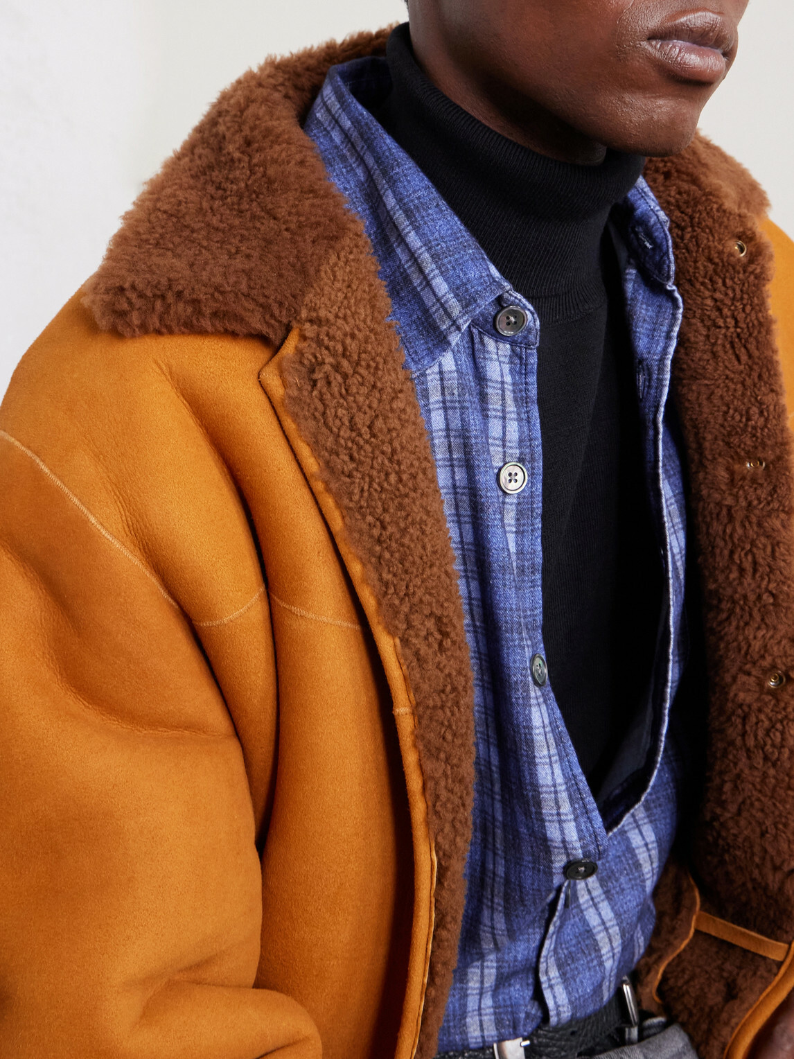A.PRESSE - Shearling Jacket - Brown