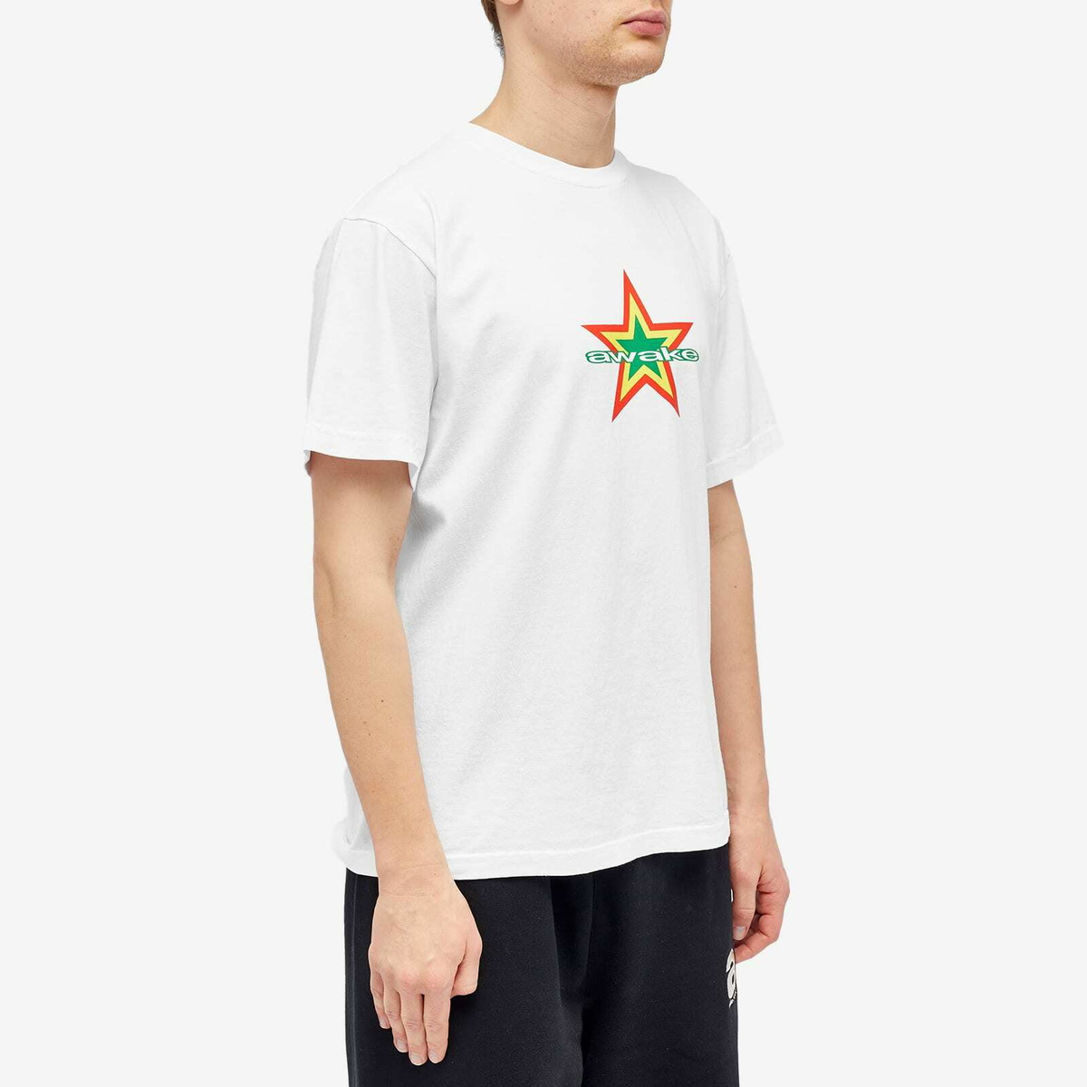 Awake NY Men's Star Logo T-Shirt in White Awake NY