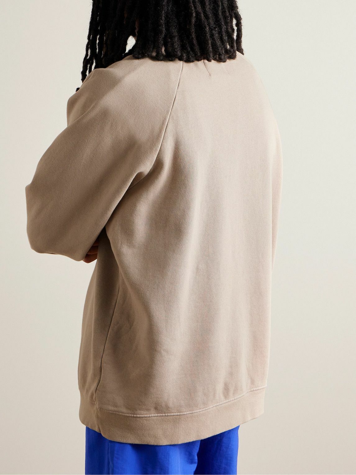 Pasadena Leisure Club - Club Hoops Logo-Print Cotton-Jersey Sweatshirt - Neutrals