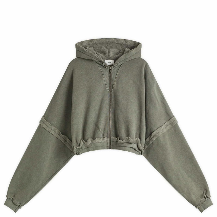 Photo: Joah Brown Women's Deconstructed Crop Zip Hoodie in Washed Sage