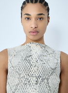 Alexander Wang Snake-Print Embossed Tank Top