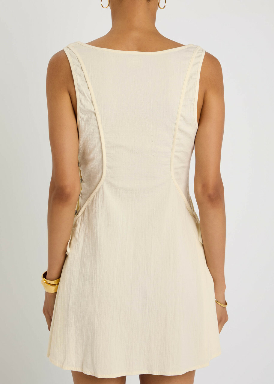 Free People Forever Fancy Stretch-cotton Mini Dress White