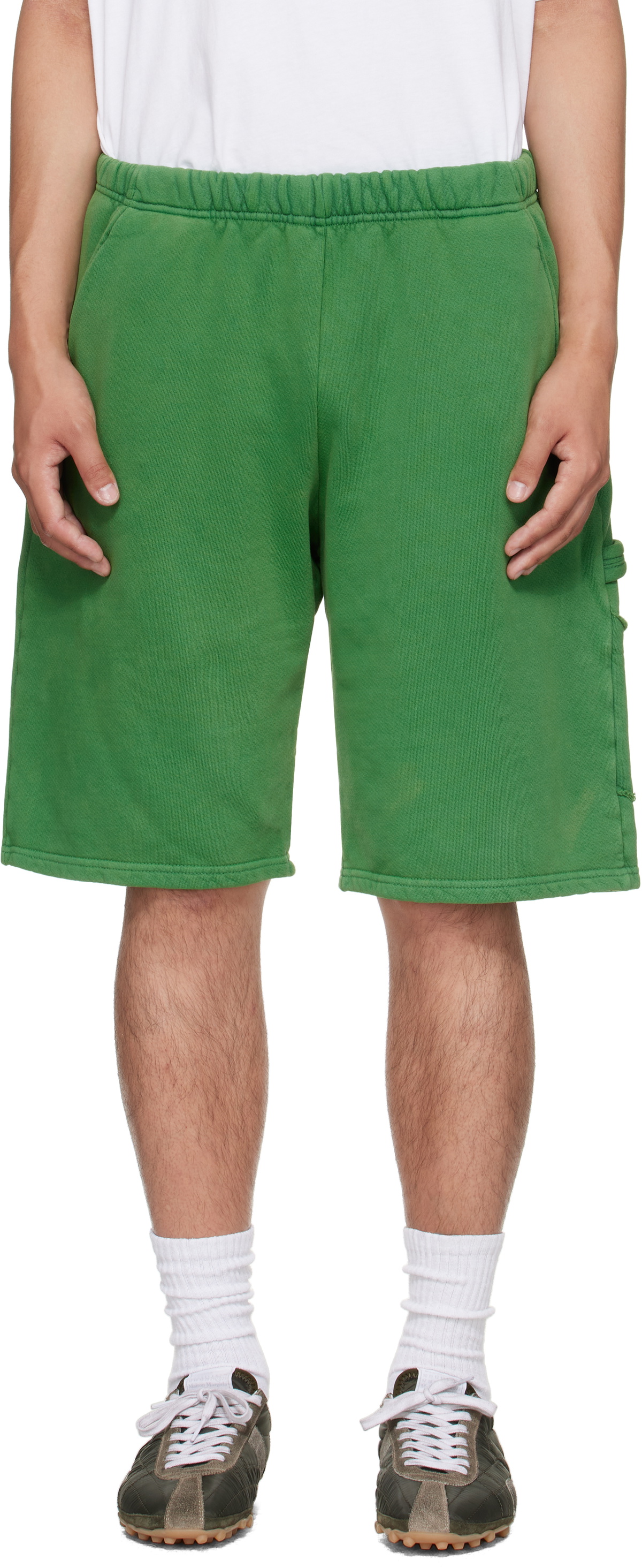 Les Tien Green Heavyweight Utility Shorts
