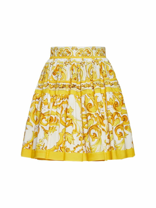 Photo: DOLCE & GABBANA Maiolica Printed Poplin Mini Skirt