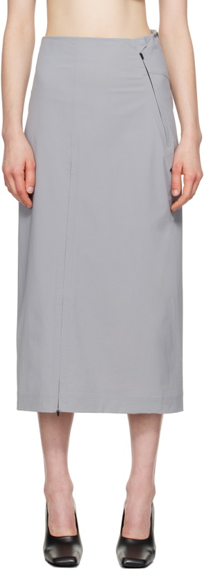 Photo: JOHANNA PARV Gray Speed Midi Skirt