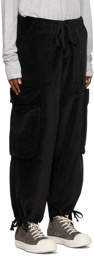 Greg Lauren Black Wide-Leg Cargo Pants